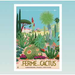Affiche "La ferme aux cactus" by Monsieur Z