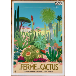 Affiche "La ferme aux cactus" by Monsieur Z