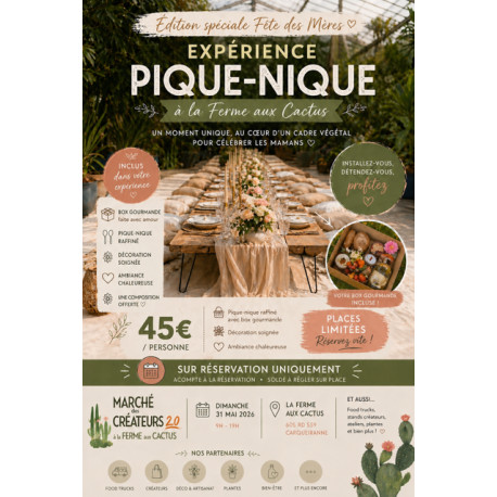 Expérience PIQUE NIQUE dimanche 31 mai