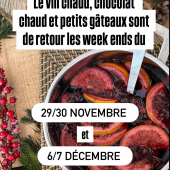 🎄 Venez déguster vin chaud, chocolat chaud, café et petits gâteaux les week ends du 29/30 novembre et 6/7 décembre! 🍪
-
#christmas #christmasmagic #christmascake #vinchaud #hotchocolate #coffee